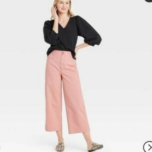 a new day Pants - High Rise Wide Leg Crop Pant